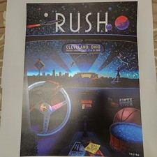 Rush 50 Something Tour 9/17/26 Cleveland Ohio Foil Poster 33/150 Authentic picture