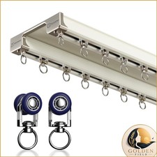 YXHOMME Double Row Ceiling Curtain Track Rail - White 3M picture