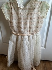 Beautiful authentic 1940s girls’ party dress with two-generations family history picture