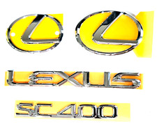 92-97 LEXUS SC400 EMBLEM KIT CHROME FRONT & REAR 1992 1993 1994 1995 1996 1997 picture