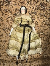Antique Mid 19th Century China Head Dollhouse Doll picture