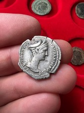 Roman Imperial Sabina AR Denarius Vesta Palladium Hadrian AD 128-136/137 - 1160 picture
