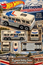 Vintage Hot Wheels Greyhound Americruiser Bus Hong Kong 1979 6 Wheel Diecast picture