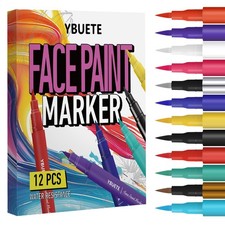 YBUETE 12 Colors 12 Count (Pack of 1), 12-Color Face Body Painting Markers picture