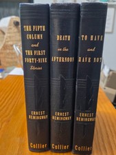 Three Vintage 1930s Ernest Hemingway Collier HC Novels picture