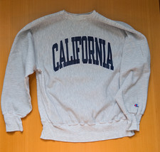 Champion Reverse Weave 90s LARGE Vintage California Cal MADE IN USA picture
