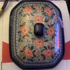 Polish Pottery Boleslawiec Unikat /UNIQUE/ large Roaster Baker  serving dish picture
