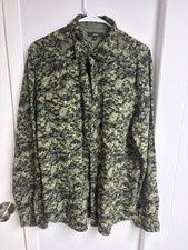 Diesel Men's Long Sleeve Camouflage Button-Up Shirt Size L picture