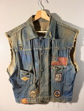 TRUE VINTAGE 50s 60s Montgomery Ward 101 Denim Rider Vest Size 40 picture