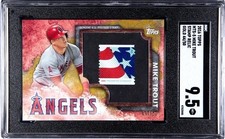 2016 TOPPS BASEBALL SP MIKE TROUT POSTAGE STAMP GOLD /50 MTS-5 SGC 9.5 picture