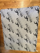Hollister gray blanket with Hollister logos 127cmx152.5cm  picture