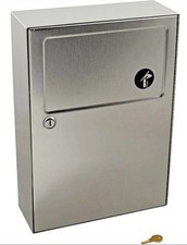 Bobrick B-254 ClassicSeries Recessed Sanitary Napkin Disposal - Stainless Steel. picture