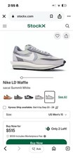 Nike LD Waffle sacai Summit White Gray/White Men’s Mesh Sneakers US 8.5 picture