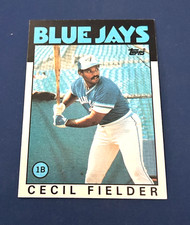 1986 Topps Baseball Cecil Fielder Rookie Card #386 Set Break NM picture