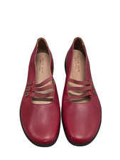 David Tate Mary Jane Flats Three Elastic Straps Flats Dark Red Size 13 Italy picture