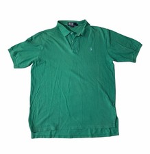 VINTAGE Polo Ralph Lauren mens L Large green 80s pique polo shirt EUC picture