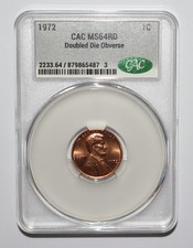 1972 Lincoln Cent Double Die Obverse CAC MS 64 RD FS-101 picture