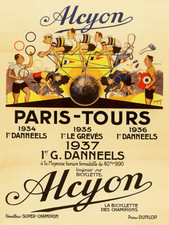 Alcyon Paris-Tours Vintage Bicycle Poster Print Art Advertisement - Cycling Bike picture