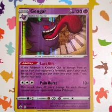 GENGAR ERROR HOLO BLEED ON CARD Gengar057/198 Holo Rare Chilling Reign  NM picture
