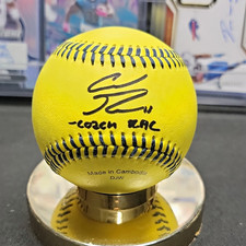 RobertAnthony Cruz (Coach Rac) Autographed Savannah Bananas ball. picture