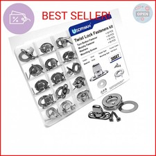 Usdrwam 30 Set Twist Lock Fasteners with Turn Button Fasteners Eyelet Screws for picture