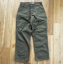 Carhartt Loose Straight Work Pants Gray 31x30 Cotton Canvas MPN B0011-M picture