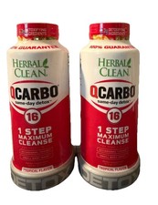 Herbal Clean QCarbo16 Same Day Detox 1 Step Max Tropical Flavor 2 Pack 3/18/27 picture