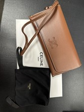 AUTHENTIC CELINE WRISTLET -NEW Brown Leather sunglass case picture