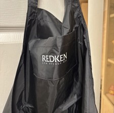 VTG Y2K Redken 5th Avenue NYC DuraSilk Hair Stylist Colorist Apron Black Retro picture