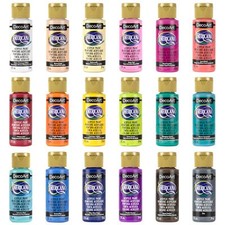 DecoArt Americana Acrylic Paint Set Assorted 18 Colors 2 Fl Oz Durable Matte ... picture