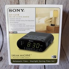 Sony Dream Machine ICF-C218 Automatic Digital Alarm Clock with AM/FM Radio Black picture