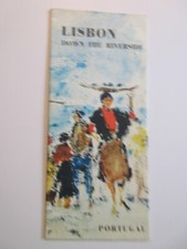 LISBON PORTUGAL DOWN THE RIVERSIDE vintage TRAVEL BROCHURE BOOKLET picture