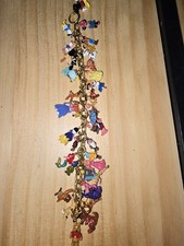 The Bradford Exchange Disney Charm Bracelet 37 Characters, 24K Gold Plated picture