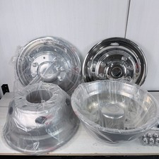 4 Set 19.5'' Stainless Steel Dual Wheel Simulator for 1999-2002 Ford Super Duty picture