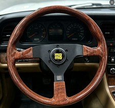 MOMO Heritage Indy Black Woodgrain Mahogany Wood Steering Wheel 350mm picture