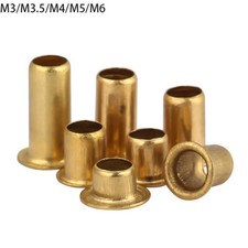 M3 M3.5 M4 M5 M6 Brass Hollow Tubular Rivets Eyelet Crimped Rivet Through Nuts picture