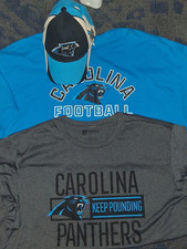 nfl carolina panthers team apparel vintage reebok hat 2 shirts size 2xl picture