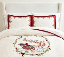 Pottery Barn Vintage Santa Quilt picture