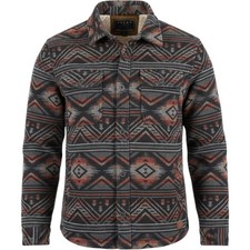 Jachs NY Mens XXL Sherpa Lined Aztec Shirt Jacket Southwestern Wool Blend Black picture