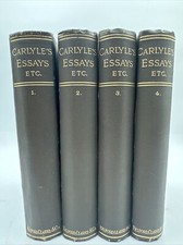 Carlyle’s Essays Etc 4 Volume Set Rare Thomas Goethe’s Helena Goethe’s Works HC picture