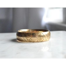 Antique 1913 Edwardian JMF Co Gold Filled Hinged Theressa Bangle Bracelet Hand picture