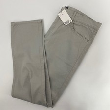 NEW H&M Slim Fit Pants Mens Tag 34x32 Fits 35x29 Gray Stretch Chinos Neutral picture