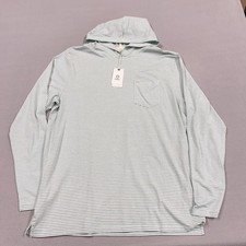 Tasc Hoodie Mens XL Green Striped Lightweight Jersey Pullover Pocket Logo picture