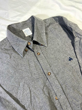 Brooks Brothers Men's Gray Regent Fit Solid Cotton Dress Shirt 18.5 36/37 XL picture