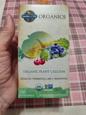 Garden of Life Organics Plant Calcium D3 K2 Magnesium 180 Tablets EXP 02/2029 picture