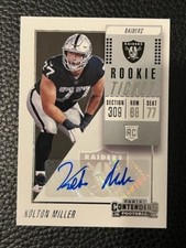 KOLTON MILLER Raiders 2018 Playoff Contenders Rookie Ticket AUTO Autograph QTY picture