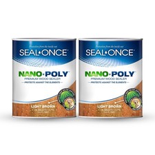 SEAL-ONCE Nano+Poly Wood Sealer and Waterproofer, Light 2 Gallon, Brown picture