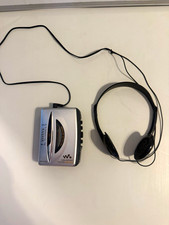 Sony Walkman WM-FX195 AM/FM Radio Cassette Player Silver/Gray w/ Headphones picture
