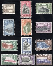 Ceylon Stamps # 264-74 MLH+MNH VF Scott Value $73.00 picture