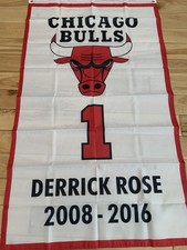3’x5’ Derrick Rose Chicago Bulls retirement banner/flag picture